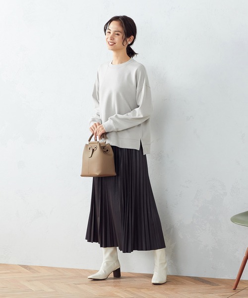 COMME CA ISM（コムサイズム）の「裏毛スウェット（スウェット・レディース・ピンク/ブルー/グリーン/グレイッシュベージュ/チャコール・MEDIUM/LARGE）」の7枚目の写真