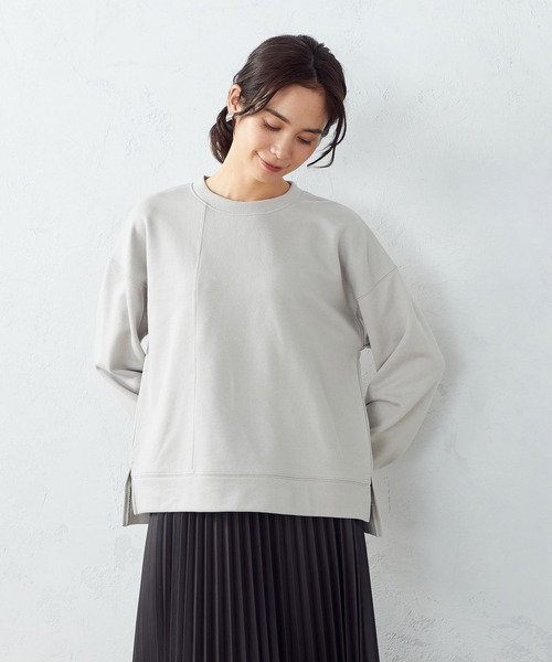 COMME CA ISM（コムサイズム）の「裏毛スウェット（スウェット・レディース・ピンク/ブルー/グリーン/グレイッシュベージュ/チャコール・MEDIUM/LARGE）」の13枚目の写真