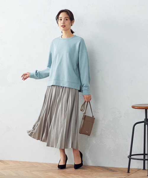 COMME CA ISM（コムサイズム）の「裏毛スウェット（スウェット・レディース・ピンク/ブルー/グリーン/グレイッシュベージュ/チャコール・MEDIUM/LARGE）」の15枚目の写真