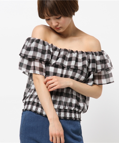 WEGO（ウィゴー）の「WEGO/フリルオフショルブラウス（シャツ/ブラウス・レディース・ホワイト/ブラック/ブルー系その他/ライトイエロー/その他1・FREE）」の13枚目の写真