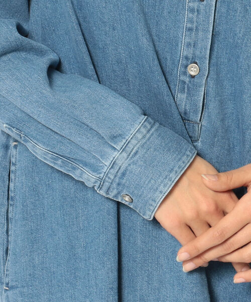 Munich（ミューニック）の「Munich(ミューニック) 8oz7イヤーズスラブデニム　フレアヘムロングワンピース（ワンピース・レディース・インディゴブルー・FREE）」の11枚目の写真
