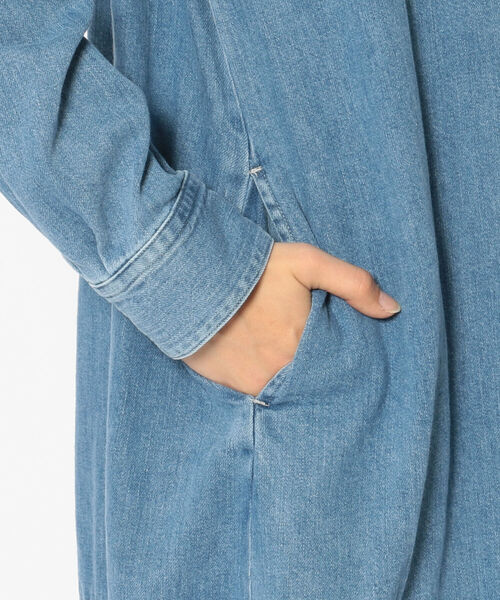 Munich（ミューニック）の「Munich(ミューニック) 8oz7イヤーズスラブデニム　フレアヘムロングワンピース（ワンピース・レディース・インディゴブルー・FREE）」の12枚目の写真