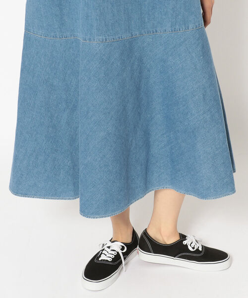 Munich（ミューニック）の「Munich(ミューニック) 8oz7イヤーズスラブデニム　フレアヘムロングワンピース（ワンピース・レディース・インディゴブルー・FREE）」の13枚目の写真
