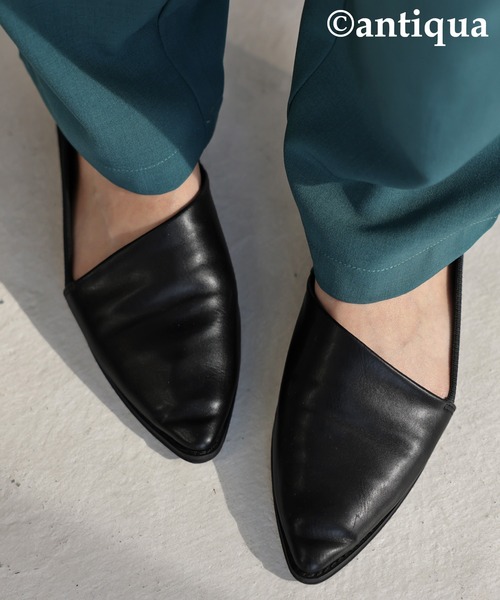 antiqua(アンティカ)の「異素材パンプス(パンプス・レディース・ブラック・L/LL/M/S)」の1枚目の写真