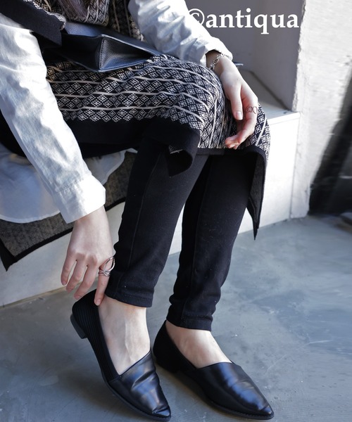 antiqua(アンティカ)の「異素材パンプス(パンプス・レディース・ブラック・L/LL/M/S)」の6枚目の写真