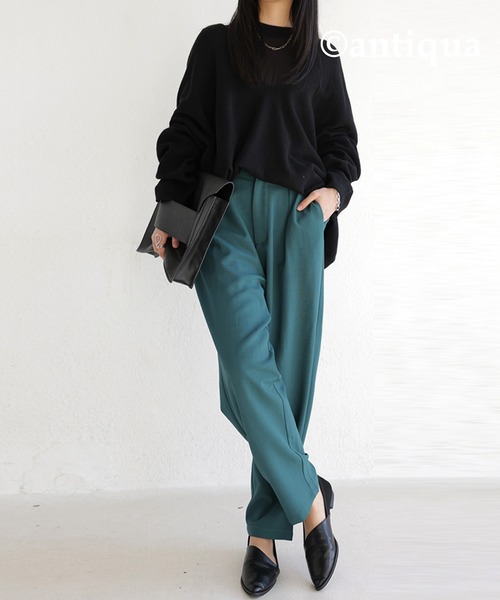 antiqua(アンティカ)の「異素材パンプス(パンプス・レディース・ブラック・L/LL/M/S)」の2枚目の写真