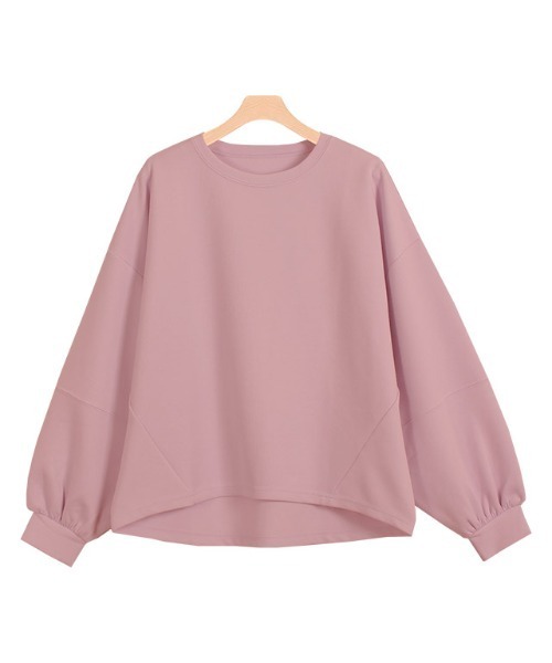 ボリュームスウェット　ピンク asymmetry design sweat / pink （アシンメトリーデザイン