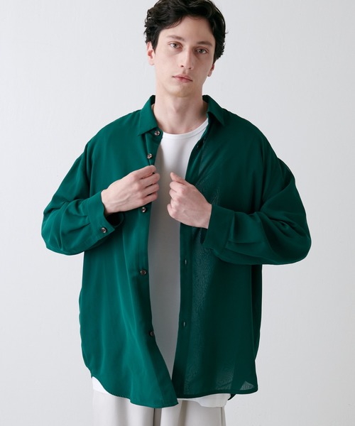 Lui's（ルイス）の「エアリー無双仕立シャツ（シャツ/ブラウス・メンズ・ブラック/グレー/グリーン・FREE）」の10枚目の写真