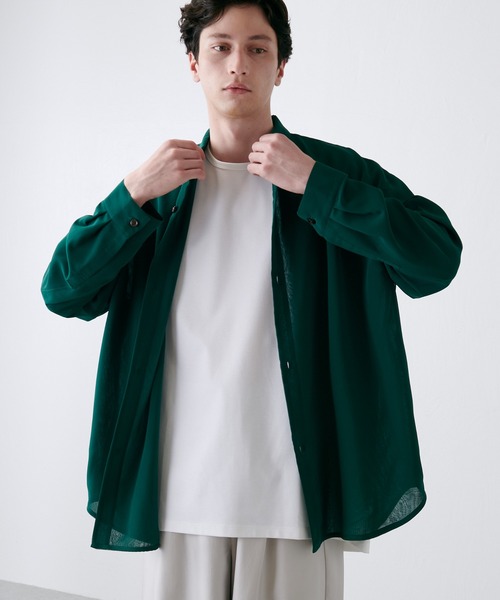 Lui's（ルイス）の「エアリー無双仕立シャツ（シャツ/ブラウス・メンズ・ブラック/グレー/グリーン・FREE）」の12枚目の写真