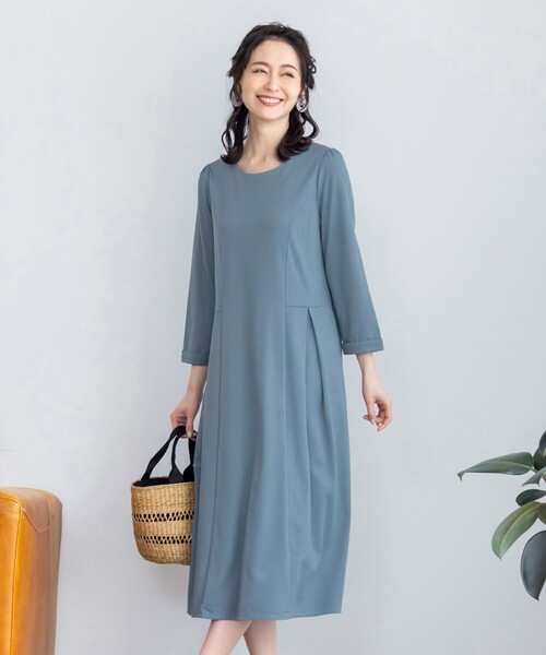 セール 洗える 楽ちん キレイなカットロングワンピース ワンピース Tiaclasse ティアクラッセ のファッション通販 Zozotown