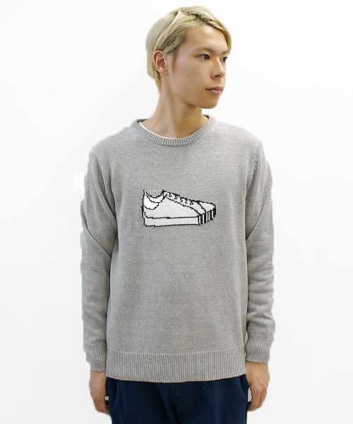 CIAOPANIC（チャオパニック）の「【Ciaopanic】インターシャKNIT（ニット/セーター・メンズ・アイボリー/グレー/ネイビー・MEDIUM/LARGE）」の3枚目の写真