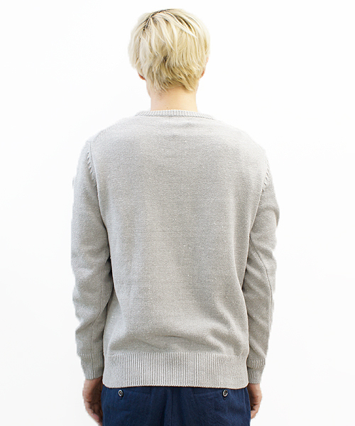 CIAOPANIC（チャオパニック）の「【Ciaopanic】インターシャKNIT（ニット/セーター・メンズ・アイボリー/グレー/ネイビー・MEDIUM/LARGE）」の9枚目の写真