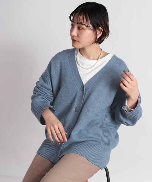 cepo(セポ)の「モチモチカラーカーデ(カーディガン/ボレロ・レディース・ミント/グレー/ピンク/サックスブルー・M)」の7枚目の写真