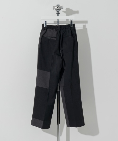 MAISON SPECIAL（メゾンスペシャル）の「《ユニセックスアイテム》サスティナブルパッチワークワンタックワイドパンツ【MAISON SPECIAL/メゾンスペシャル】（スラックス・メンズ・ブラック・0/1）」の10枚目の写真