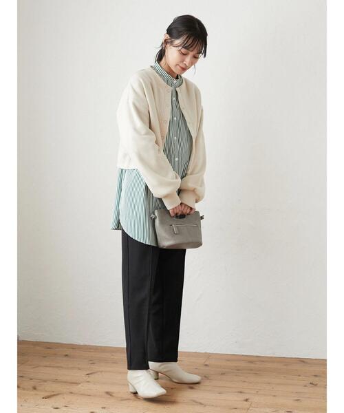 ELENCARE DUE（エレンカーレデュエ）の「・ELENCARE DUE ウラキモウドット釦カーデ＊（カーディガン/ボレロ・レディース・ブラック/ベージュ/レッド/グリーン・FREE）」の8枚目の写真