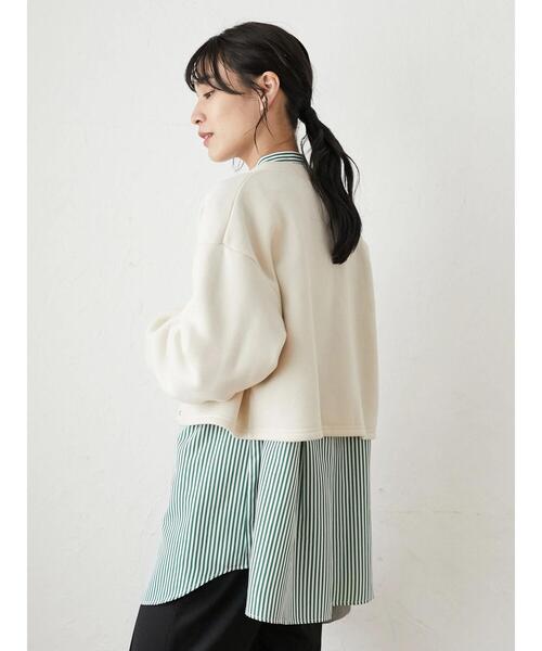 ELENCARE DUE（エレンカーレデュエ）の「・ELENCARE DUE ウラキモウドット釦カーデ＊（カーディガン/ボレロ・レディース・ブラック/ベージュ/レッド/グリーン・FREE）」の6枚目の写真