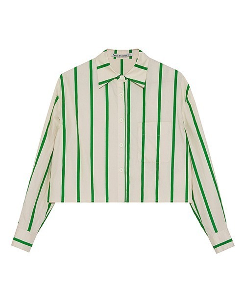 Fano Studios(ファノ ストゥディオズ)の「【Fano Studios】Color bold stripe short shirts FC22S038(シャツ/ブラウス・レディース・グリーン・M/L/S)」の10枚目の写真