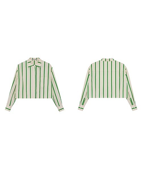 Fano Studios(ファノ ストゥディオズ)の「【Fano Studios】Color bold stripe short shirts FC22S038(シャツ/ブラウス・レディース・グリーン・M/L/S)」の11枚目の写真