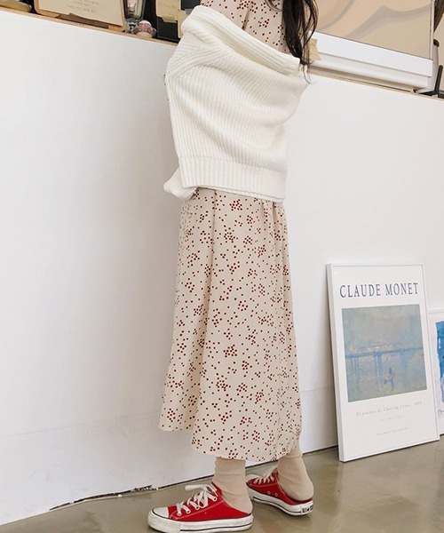 Opinion korean town（オピニオン コリアン タウン）の「YUGA フローラルワンピース（ワンピース・レディース・ブラック/ホワイト・XL/L/M/S）」の9枚目の写真