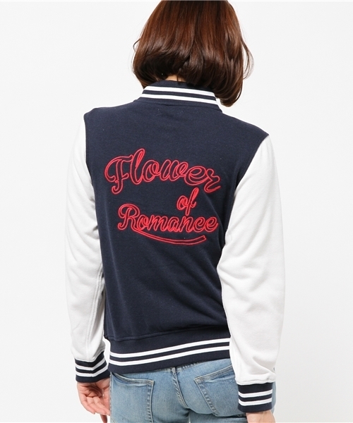 WEGO（ウィゴー）の「WEGO/スウェットスタジャン（スタジャン・レディース・ライトグレー/ネイビー/ライトピンク・FREE）」の6枚目の写真