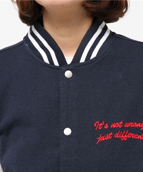 WEGO（ウィゴー）の「WEGO/スウェットスタジャン（スタジャン・レディース・ライトグレー/ネイビー/ライトピンク・FREE）」の8枚目の写真