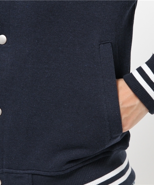 WEGO（ウィゴー）の「WEGO/スウェットスタジャン（スタジャン・レディース・ライトグレー/ネイビー/ライトピンク・FREE）」の13枚目の写真