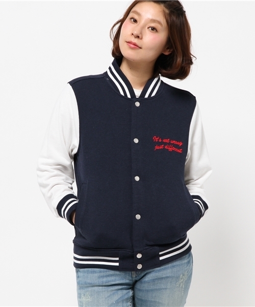 WEGO（ウィゴー）の「WEGO/スウェットスタジャン（スタジャン・レディース・ライトグレー/ネイビー/ライトピンク・FREE）」の19枚目の写真