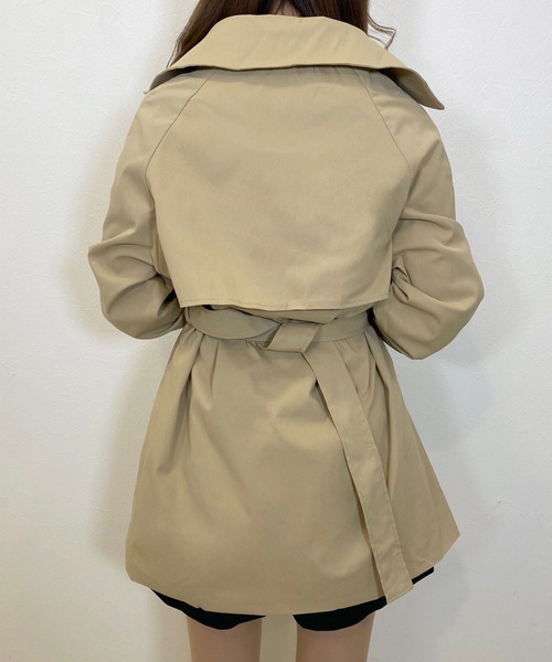 titty＆Co. PETIT（ティティアンドコープティ）の「【titty&Co.PETIT】ハーフトレンチコート（トレンチコート・レディース・ベージュ/ブラック・FREE）」の5枚目の写真