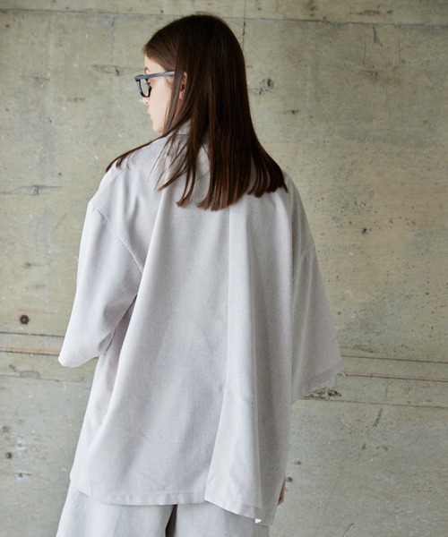 flaner（フラネ）の「Loose linen like double jacket/ルーズリネン