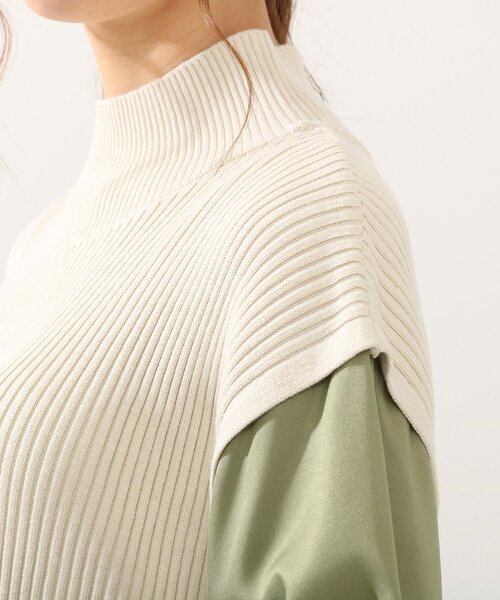 DRESKIP（ドレスキップ）の「◆ニットベストドッキングワンピース（ワンピース・レディース・ブラック/カーキ/ライトベージュ・02/03/04）」の9枚目の写真