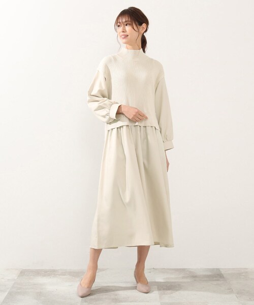 DRESKIP（ドレスキップ）の「◆ニットベストドッキングワンピース（ワンピース・レディース・ブラック/カーキ/ライトベージュ・02/03/04）」の15枚目の写真