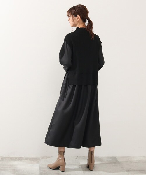 DRESKIP（ドレスキップ）の「◆ニットベストドッキングワンピース（ワンピース・レディース・ブラック/カーキ/ライトベージュ・02/03/04）」の20枚目の写真