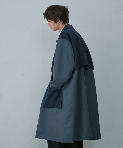 PUBLIC TOKYO パブリックトウキョウ ステンカラーコート Mサイズ 紺 PUBLIC TOKYO（パブリックトウキョウ） ステンカラーコート コート