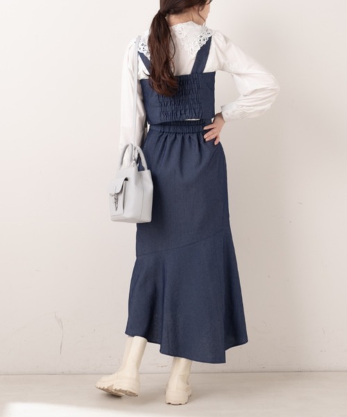 OLIVE des OLIVE（オリーブデオリーブ）の「マーメイドセットアップジャンスカ（ワンピース・レディース・ブラック/アイボリー/ワンウォッシュ・FREE）」の17枚目の写真