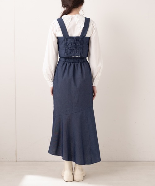 OLIVE des OLIVE（オリーブデオリーブ）の「マーメイドセットアップジャンスカ（ワンピース・レディース・ブラック/アイボリー/ワンウォッシュ・FREE）」の22枚目の写真