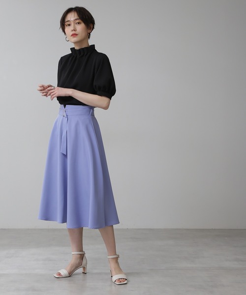 N.（N. Natural Beauty Basic）（エヌエヌナチュラルビューティーベーシック）の「◆ペーパーバック５分袖ブラウス（シャツ/ブラウス・レディース・オフホワイト/ブラック/グレー/カーキ/ピンク・MEDIUM）」の6枚目の写真