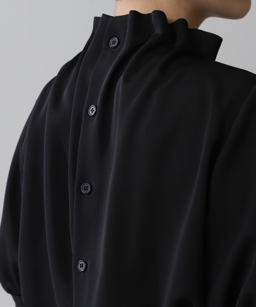 N.（N. Natural Beauty Basic）（エヌエヌナチュラルビューティーベーシック）の「◆ペーパーバック５分袖ブラウス（シャツ/ブラウス・レディース・オフホワイト/ブラック/グレー/カーキ/ピンク・MEDIUM）」の15枚目の写真