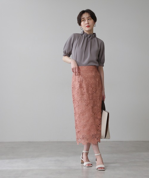 N.（N. Natural Beauty Basic）（エヌエヌナチュラルビューティーベーシック）の「◆ペーパーバック５分袖ブラウス（シャツ/ブラウス・レディース・オフホワイト/ブラック/グレー/カーキ/ピンク・MEDIUM）」の22枚目の写真