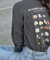 Dalfwin | FAVORITEプリントロングTシャツ  韓国ファッション ロンT FAVORITEプリントロングTシャツ 長袖(Tシャツ/カットソー)