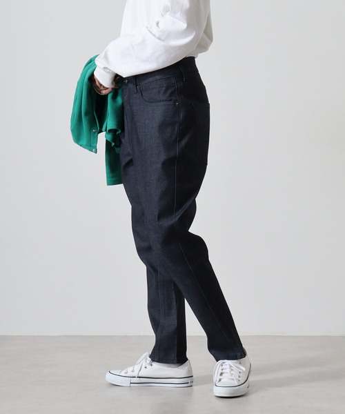 FUNALIVE(ファンアライブ)の「サルエルテーパード ストレッチデニムパンツ Marchons Avant(デニムパンツ・レディース・ワンウォッシュ/インディゴブルー/ブルー・M/L)」の6枚目の写真