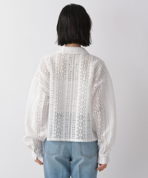 LOWRYS FARM（ローリーズファーム）の「レースクロップドシャツ 266557