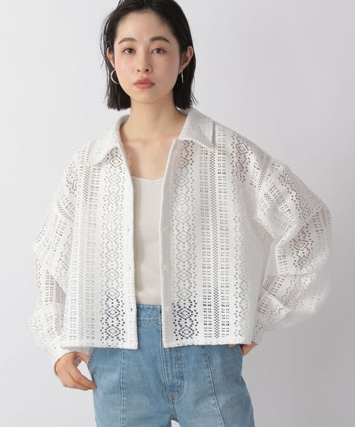 LOWRYS FARM(ローリーズファーム)の「レースクロップドシャツ 266557(シャツ/ブラウス・レディース・ホワイト/ブラック/ピンク・FREE)」の17枚目の写真