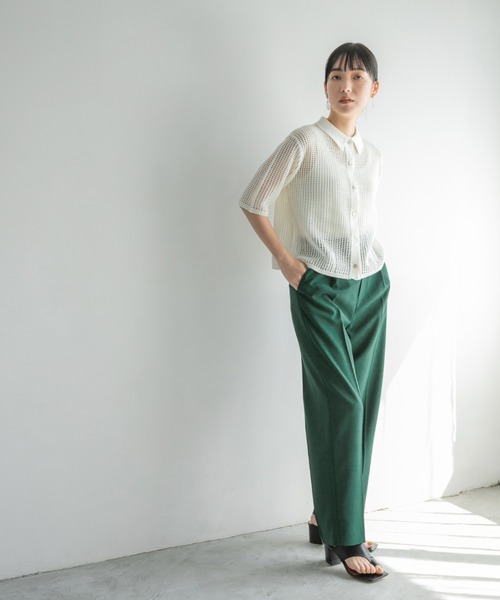 LOWRYS FARM（ローリーズファーム）の「レースクロップドシャツ 266557