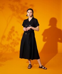 GRACE CLASS | リネンタッチミリタリーワンピース(ワンピース)