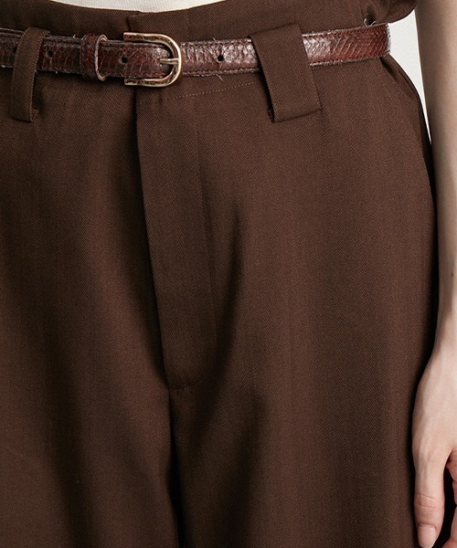 MIXSEVEN（ミックスセブン）の「【MIX SEVEN】【2022SS】High Waist Brown Stitch Wide Pants MX22SS26（スラックス・メンズ・ブラウン・S/L）」の10枚目の写真