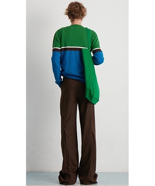 MIXSEVEN（ミックスセブン）の「【MIX SEVEN】【2022SS】High Waist Brown Stitch Wide Pants MX22SS26（スラックス・メンズ・ブラウン・S/L）」の7枚目の写真