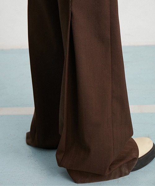 MIXSEVEN（ミックスセブン）の「【MIX SEVEN】【2022SS】High Waist Brown Stitch Wide Pants MX22SS26（スラックス・メンズ・ブラウン・S/L）」の9枚目の写真