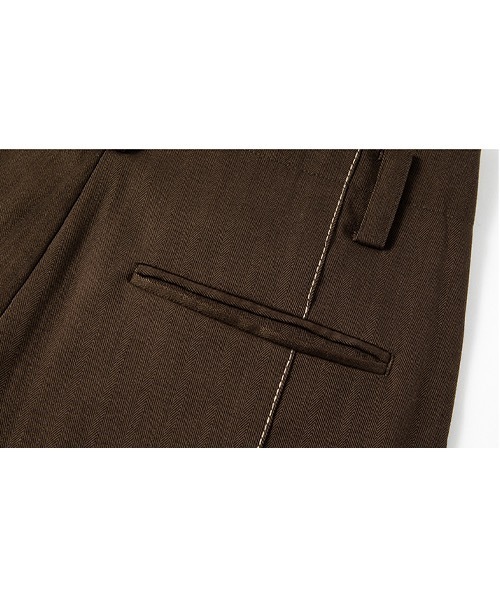 MIXSEVEN（ミックスセブン）の「【MIX SEVEN】【2022SS】High Waist Brown Stitch Wide Pants MX22SS26（スラックス・メンズ・ブラウン・S/L）」の12枚目の写真