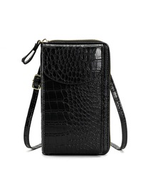 クロコ型押し ミニお財布ショルダー/スマホ入れ