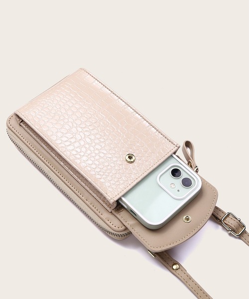 セール クロコ型押し ミニお財布ショルダー スマホ入れ ショルダーバッグ La Voragine ラ ヴォラジネ のファッション通販 Zozotown